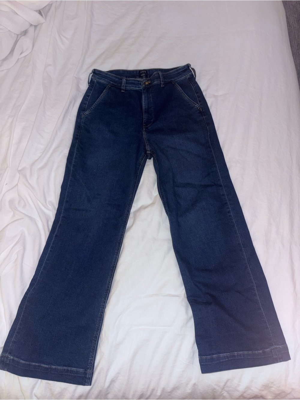 J. Crew High-Rise Trouser Jeans in Dark Indigo
